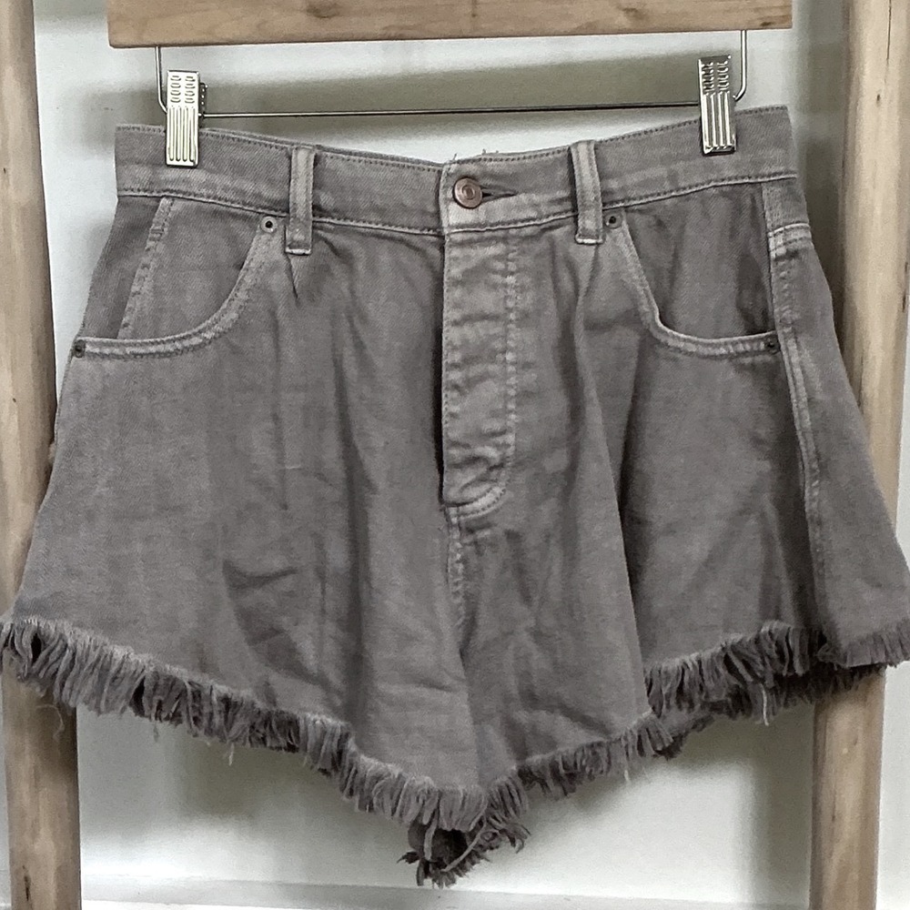 Free People We The Free Makai Cut Off Denim Shorts Mauve Purple High Rise 26